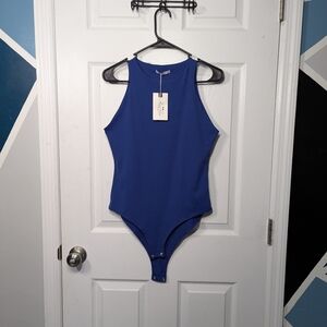 Blue Bodysuit Tank Top Nwt large Womens Reoria